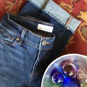 Loft modern straight crop stretch jeans 24p